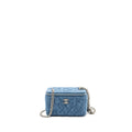 CHANEL COCO LOVE LONG VANITY CASE DENIM CAMELIA BLUE SHW (MICROCHIP)