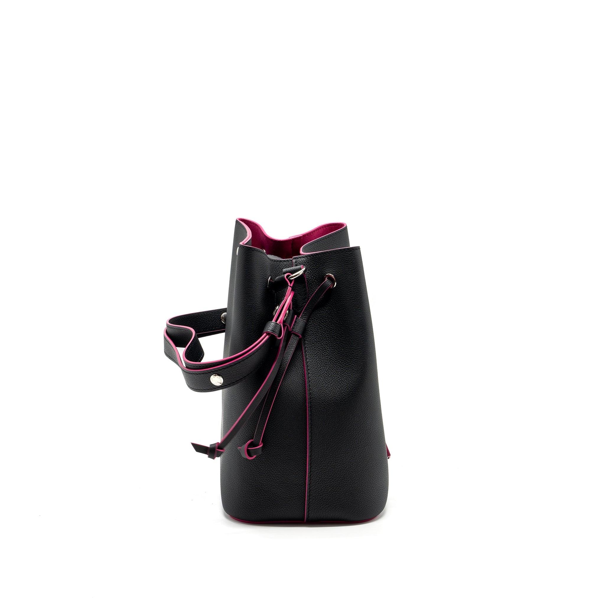 LOUIS VUITTON LOCKME BUCKET BAG CALFSKIN BLACK/PINK SHW