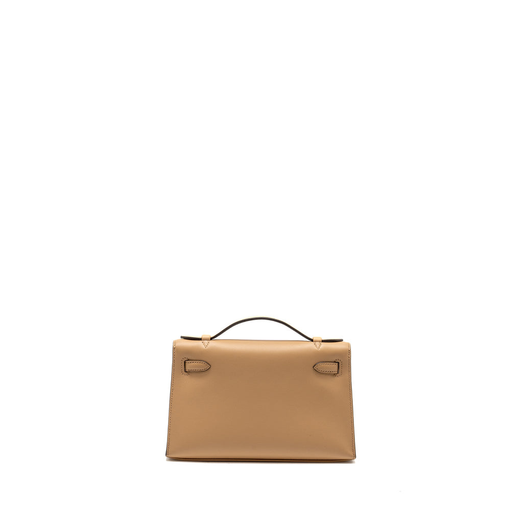 HERMES KELLY POCHETTE SWIFT 0M CHAI GHW