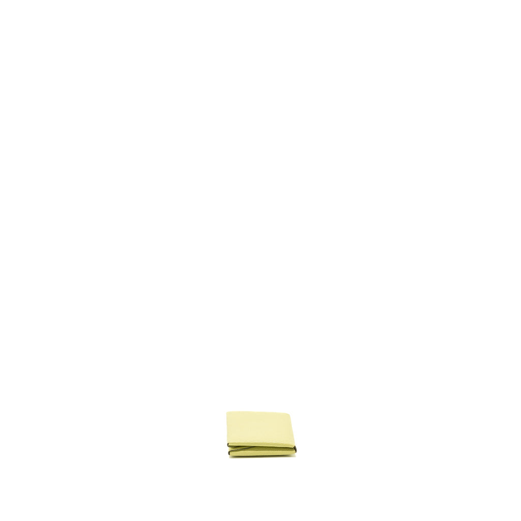 HERMES CALVI DUO CARD HOLDER CHEVRE MYSORE JAUNE BOURGE SHW