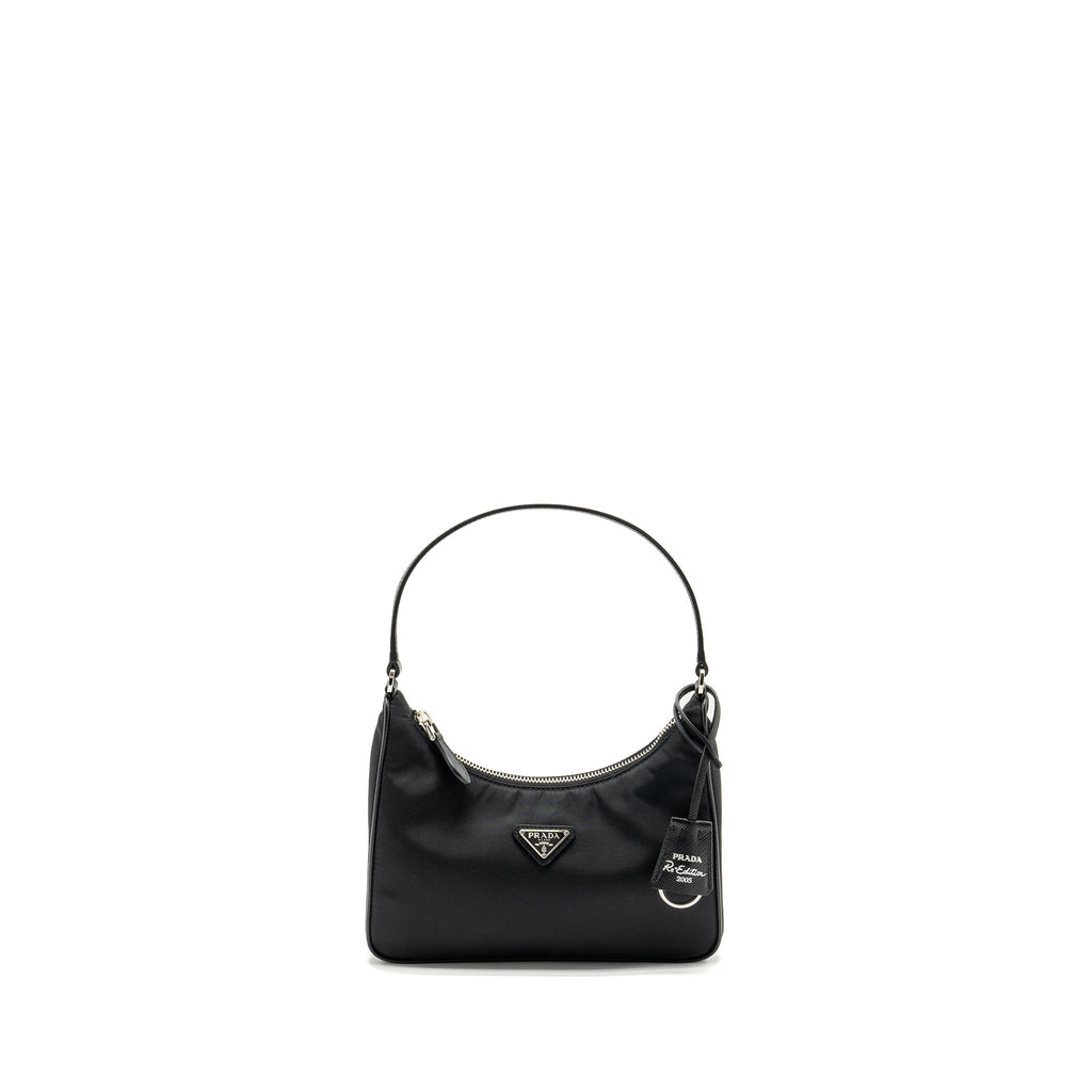 PRADA RE-EDITION 2005 RE-NYLON AND SAFFIANO MINI BAG BLACK SHW