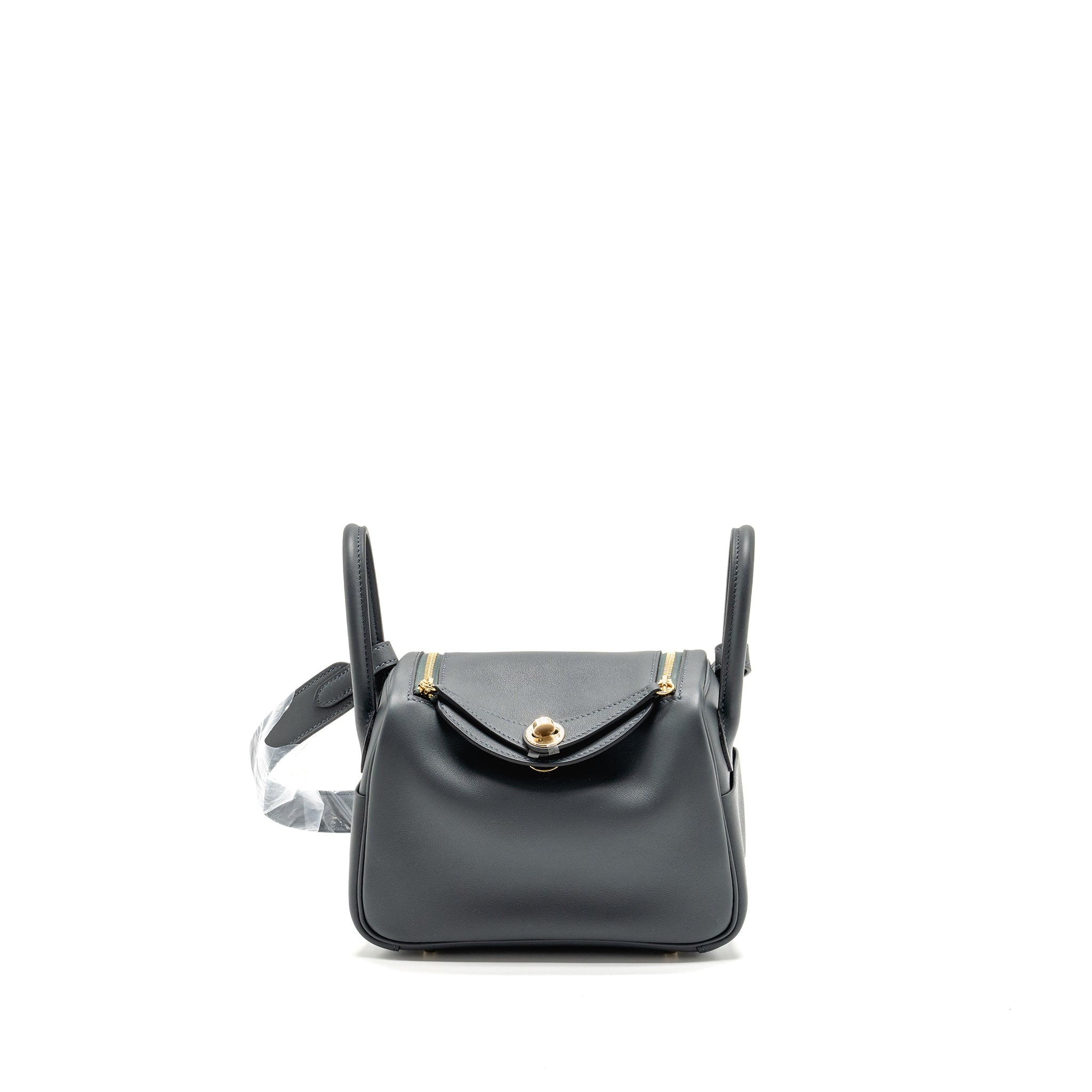 HERMES MINI LINDY II SWIFT GRIS MISTY / BLACK LGHW