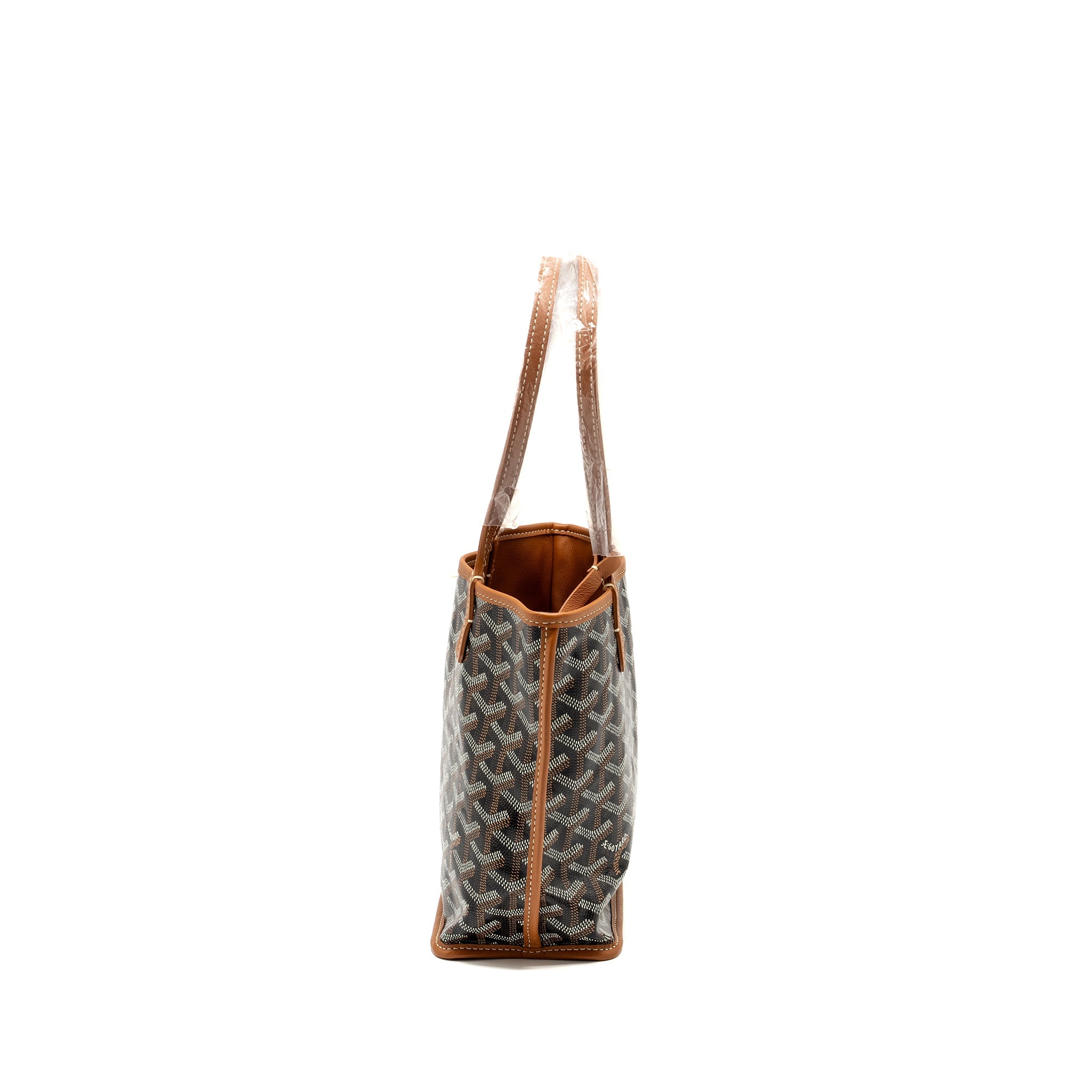 GOYARD MINI ANJOU TOTE BAG GOYARDLINE CANVAS /CALFSKIN TAN SHW