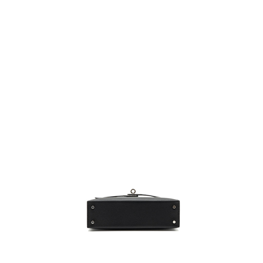HERMES MINI KELLY II EPSOM BLACK SHW