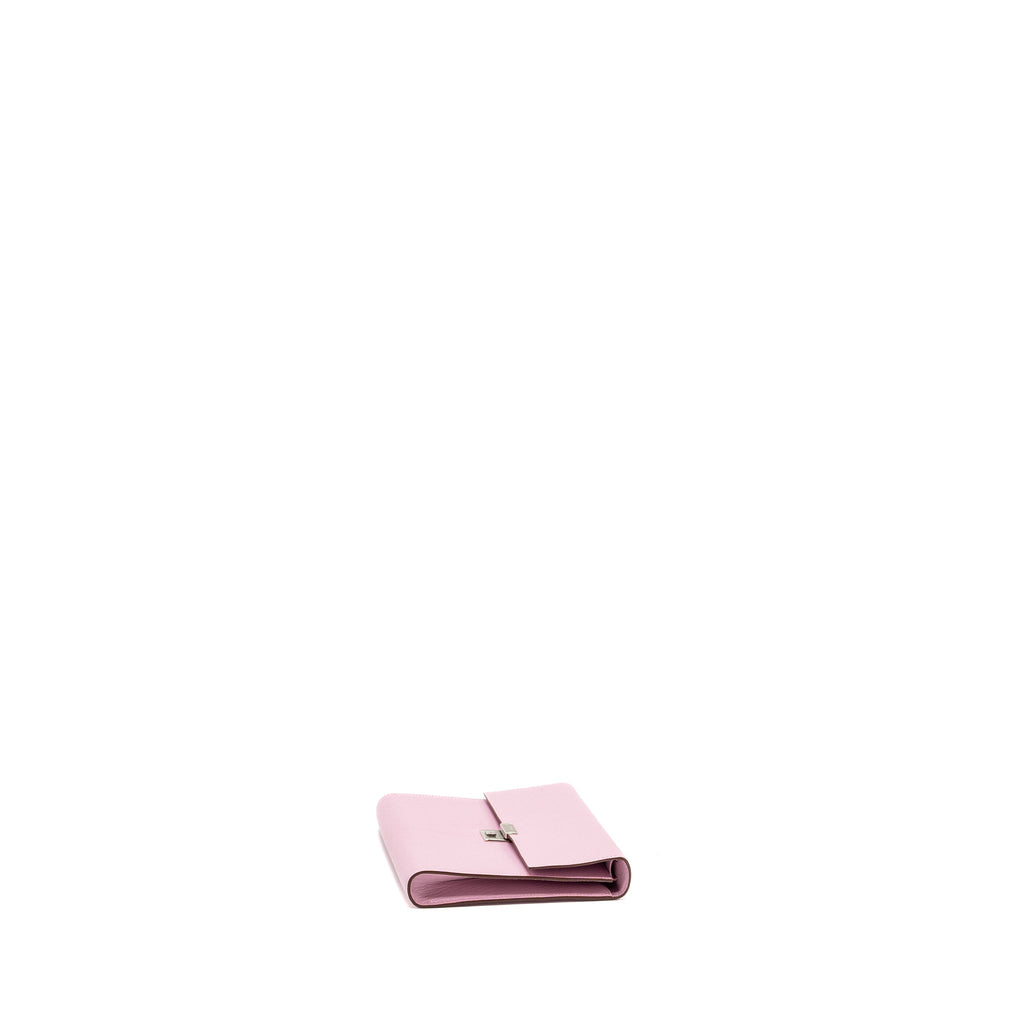 HERMES CLIC 16 WALLET MYSORE LEATHER X9 MAUVE SYLVESTRE SHW