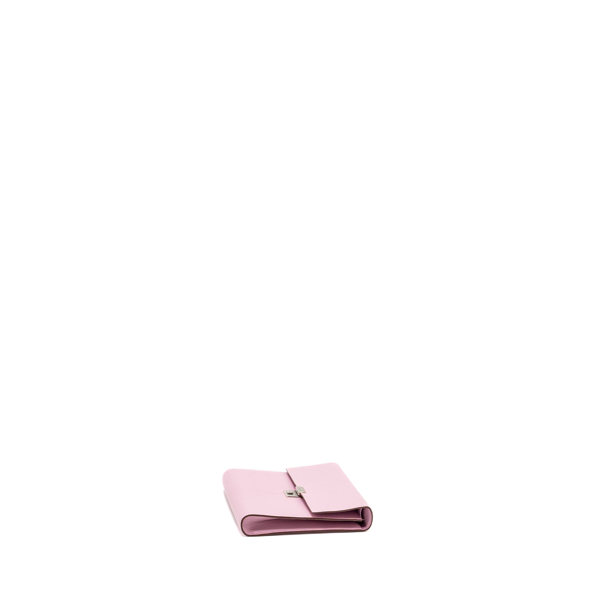 HERMES CLIC 16 WALLET MYSORE LEATHER X9 MAUVE SYLVESTRE SHW