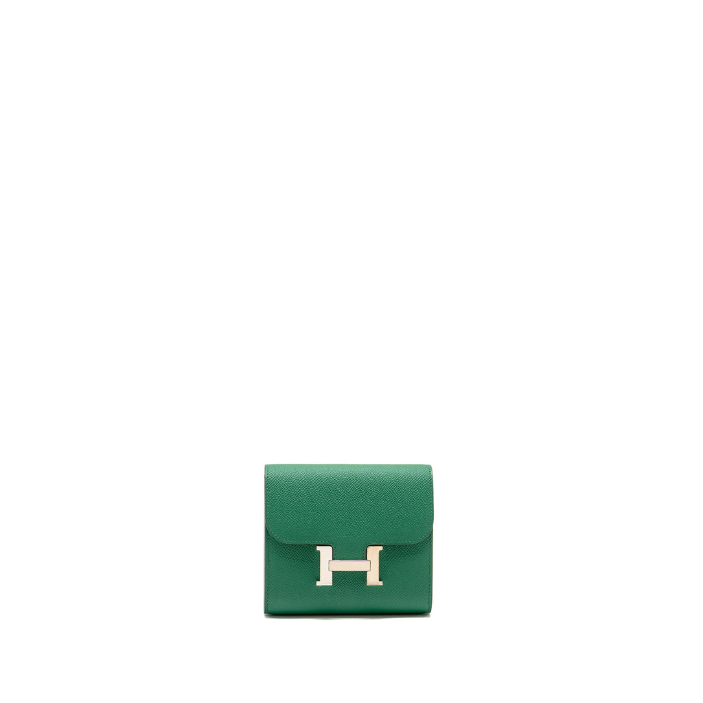 HERMES CONSTANCE COMPACT WALLET EPSOM GREEN SHW