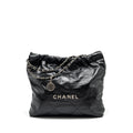 CHANEL MEDIUM 22 BAG CALFSKIN BLACK SHW (MICROCHIP)