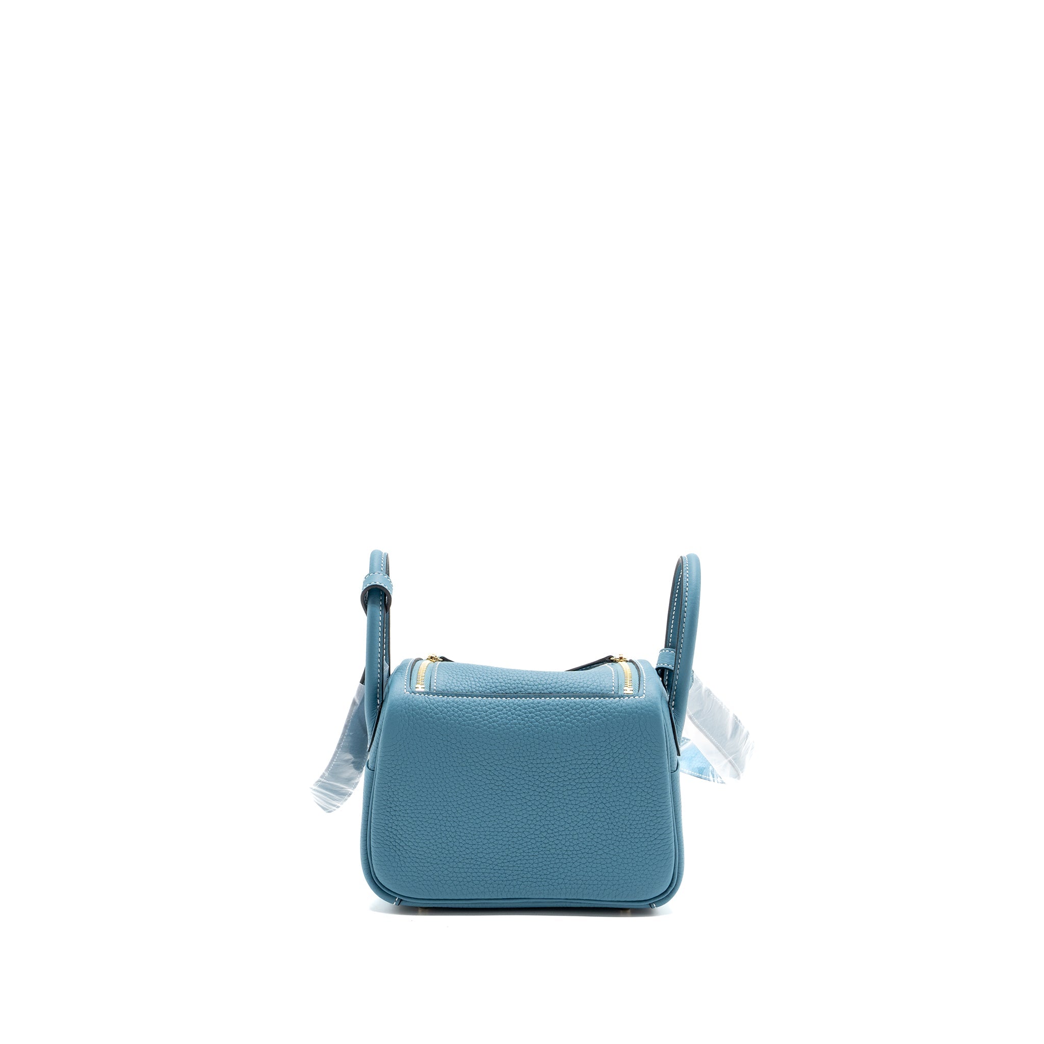 HERMES MINI LINDY CLEMENCE BLUE JEANS GHW