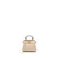 FENDI NANO PEEKABOO LAMBSKIN WHITE GHW