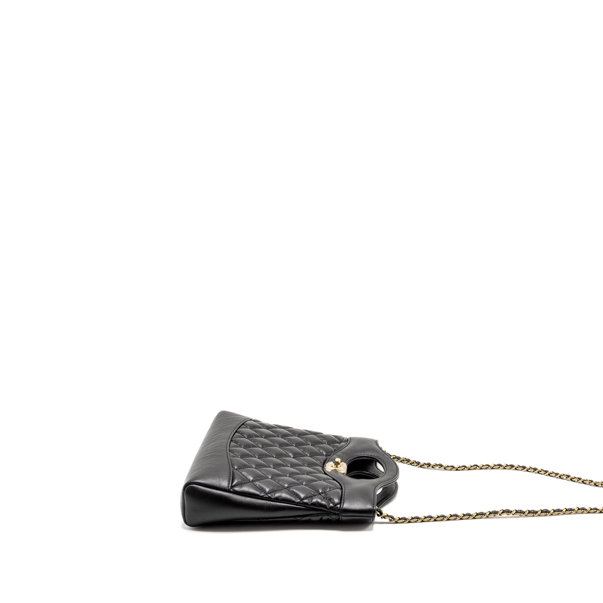 CHANEL MINI 31 BAG CALFSKIN BLACK LGHW(MICROCHIP)