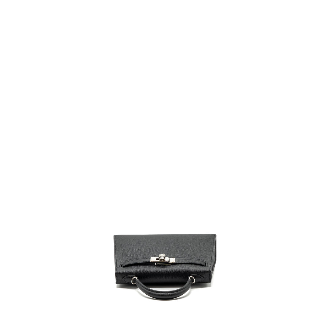 HERMES MINI KELLY II EPSOM BLACK SHW