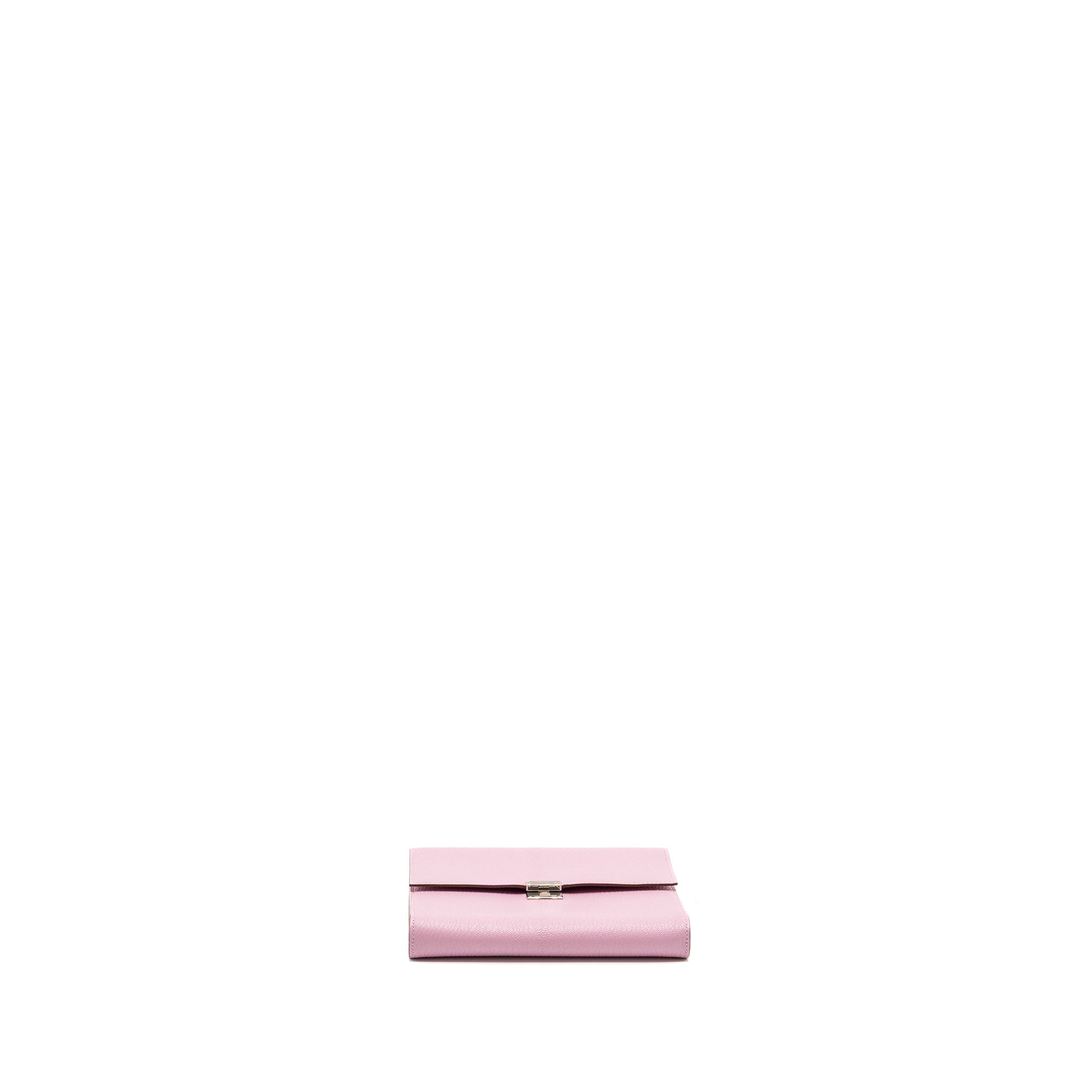 HERMES CLIC 16 WALLET MYSORE LEATHER X9 MAUVE SYLVESTRE SHW