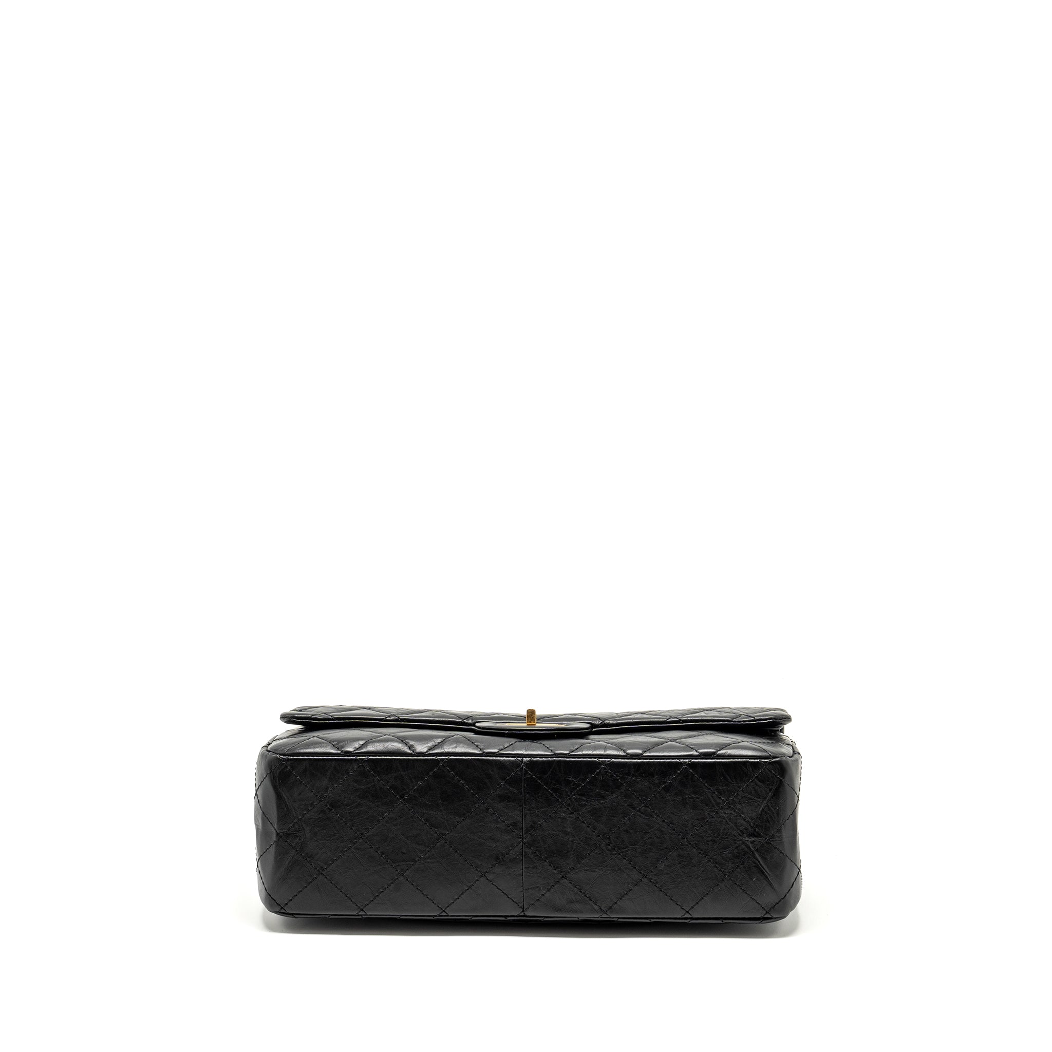 CHANEL MAXI 2.55 REISSUE FLAP BAG AGED CALFSKIN BLACK GHW
