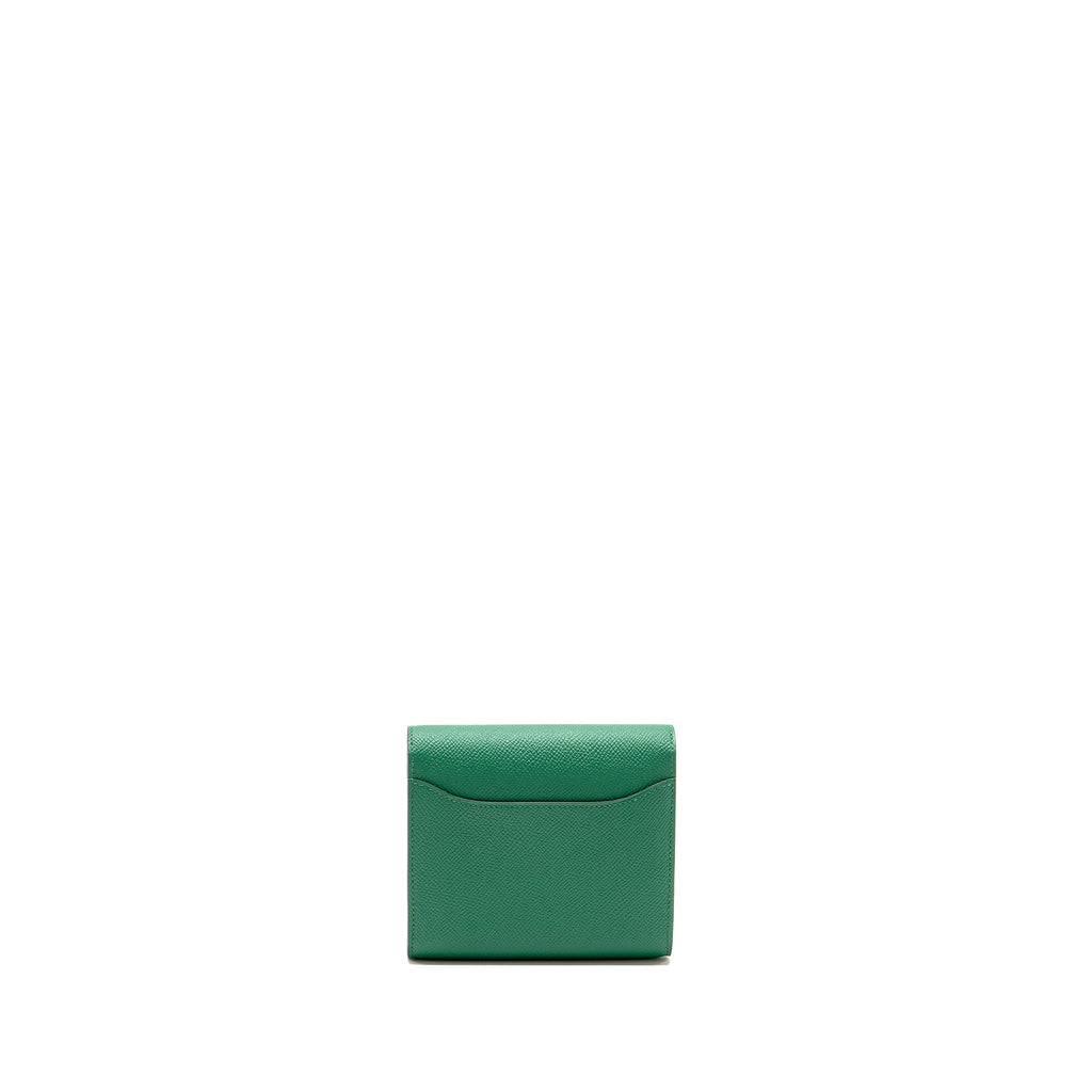 HERMES CONSTANCE COMPACT WALLET EPSOM GREEN SHW