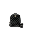CHANEL 22A BACKPACK PATENT BLACK LGHW (MICROCHIP)