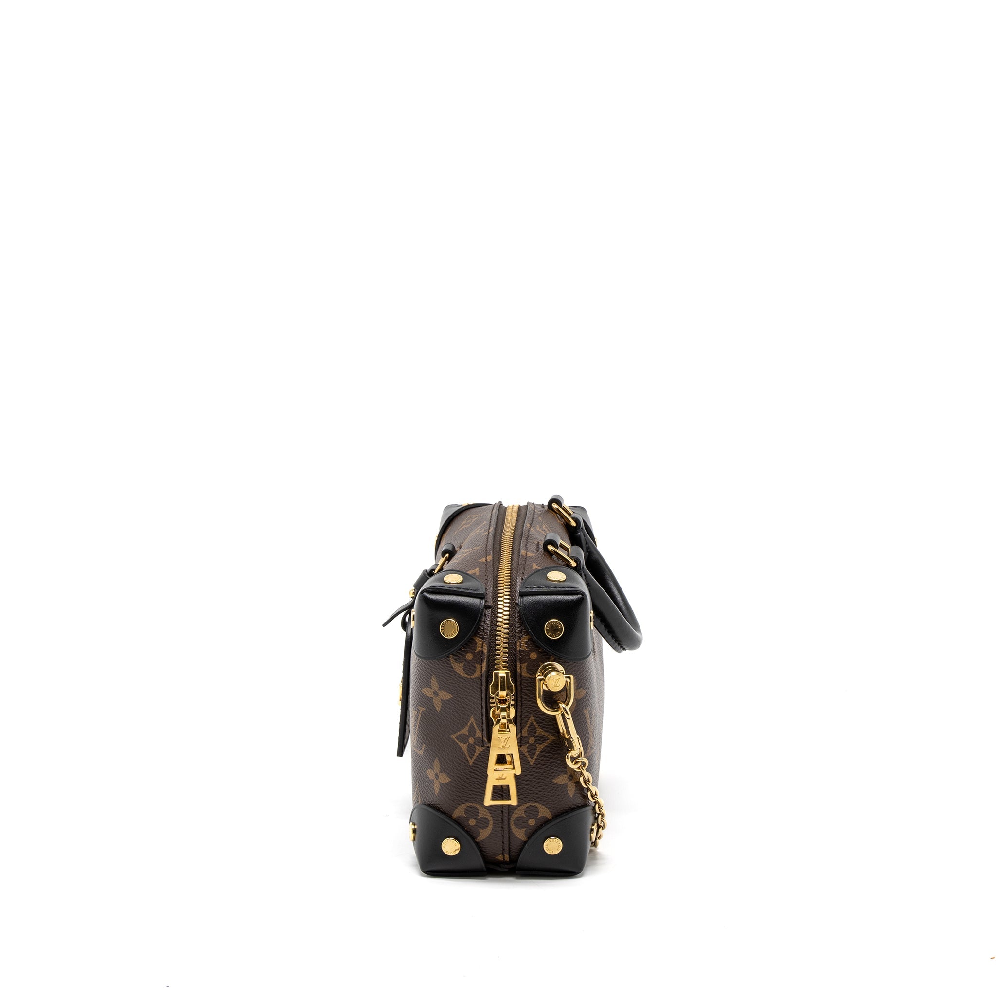 LOUIS VUITTON PETITE MALLE SOUPLE MONOGRAM CANVAS BLACK GHW (NEW VERSION)