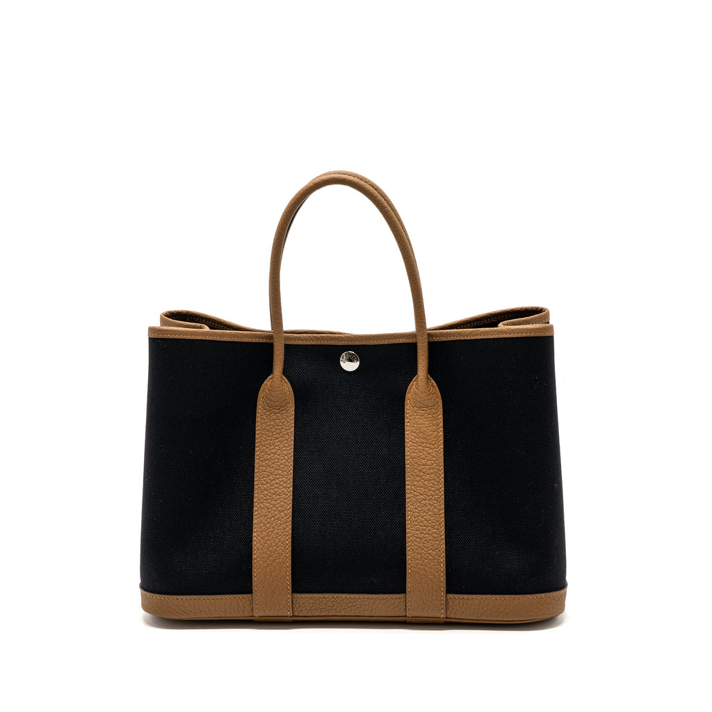 HERMES GARDEN PARTY 30 CANVAS/NEGONDA ALEZAN/BLACK SHW
