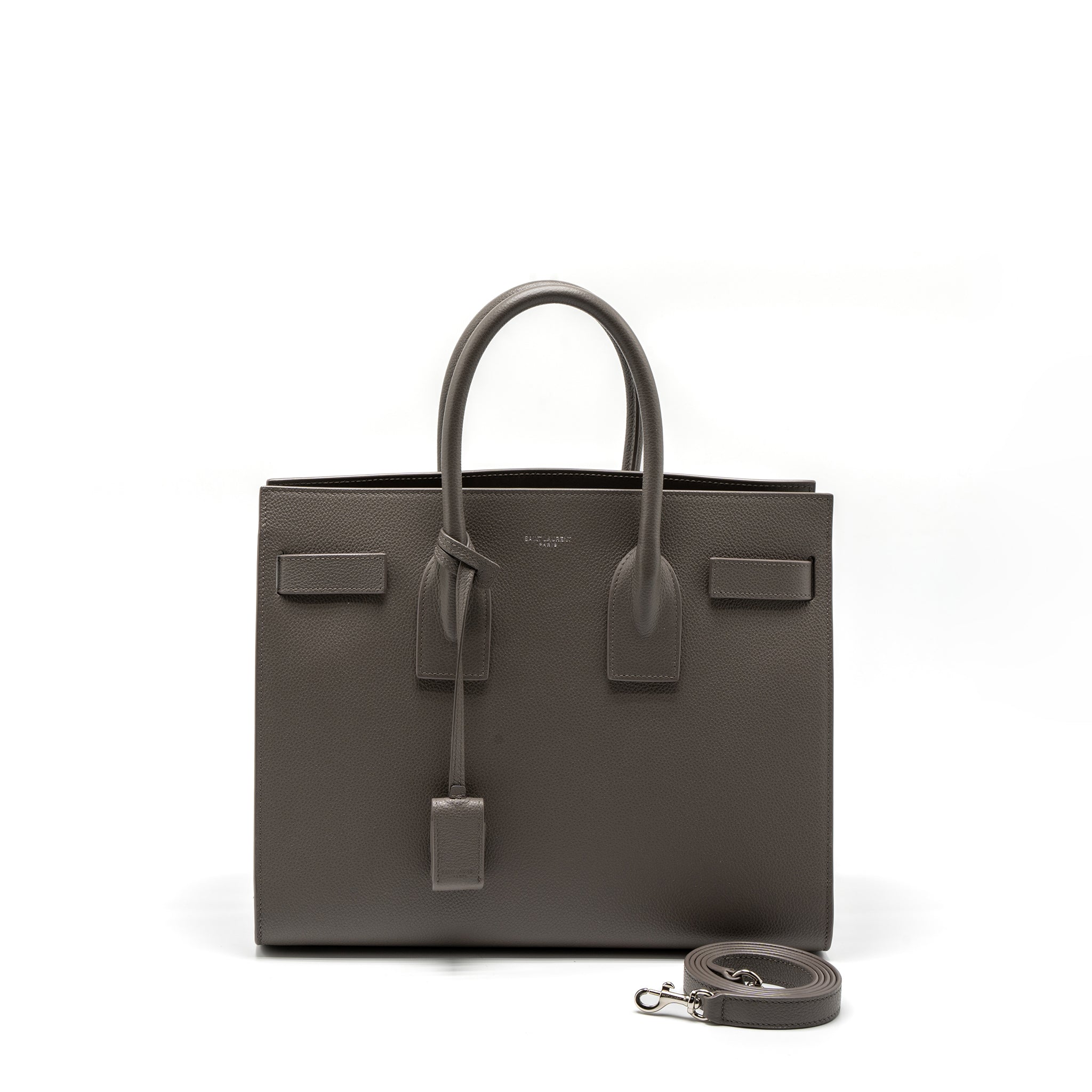 SAINT LAURENT/YSL SAC DE JOUR SMALL GRAINED CALFSKIN GREY SHW