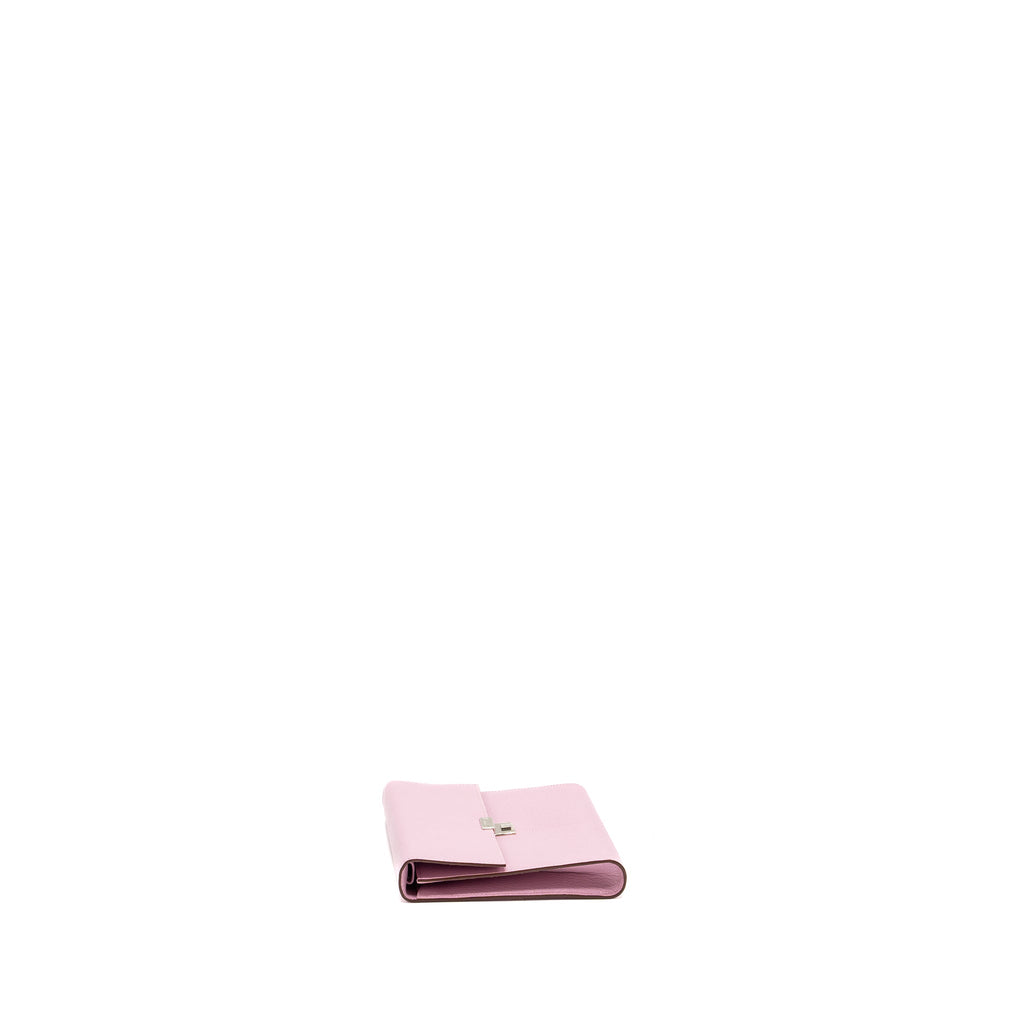 HERMES CLIC 16 WALLET MYSORE LEATHER X9 MAUVE SYLVESTRE SHW