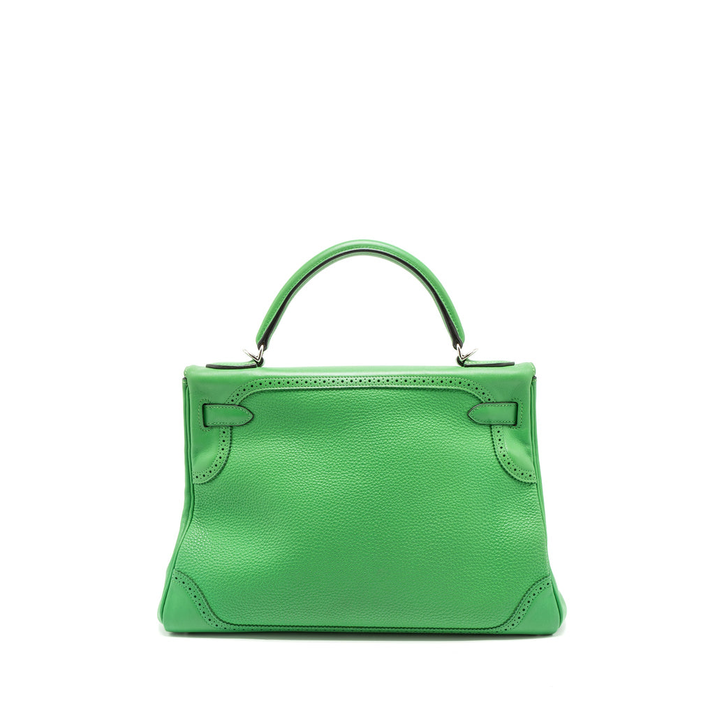 HERMES KELLY 32 GHILLIES TOGO/SWIFT BAMBOO SHW