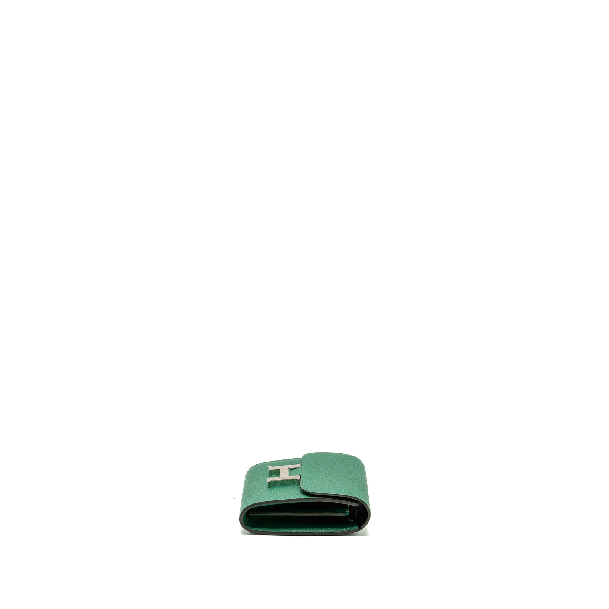 HERMES CONSTANCE COMPACT WALLET EPSOM GREEN SHW