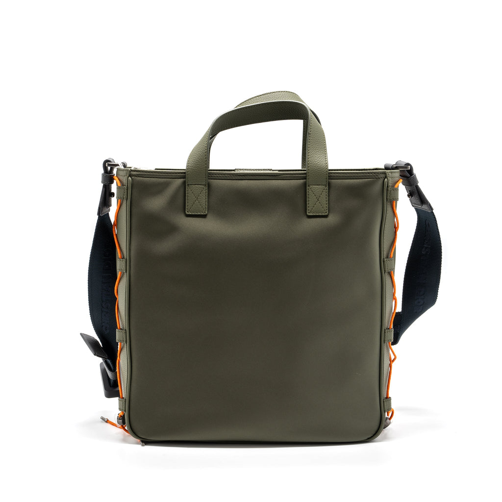 DIOR SOUTH TOTE BAG NYLON/ LEATHER GREEN MULTICOLOUR HARDWARE