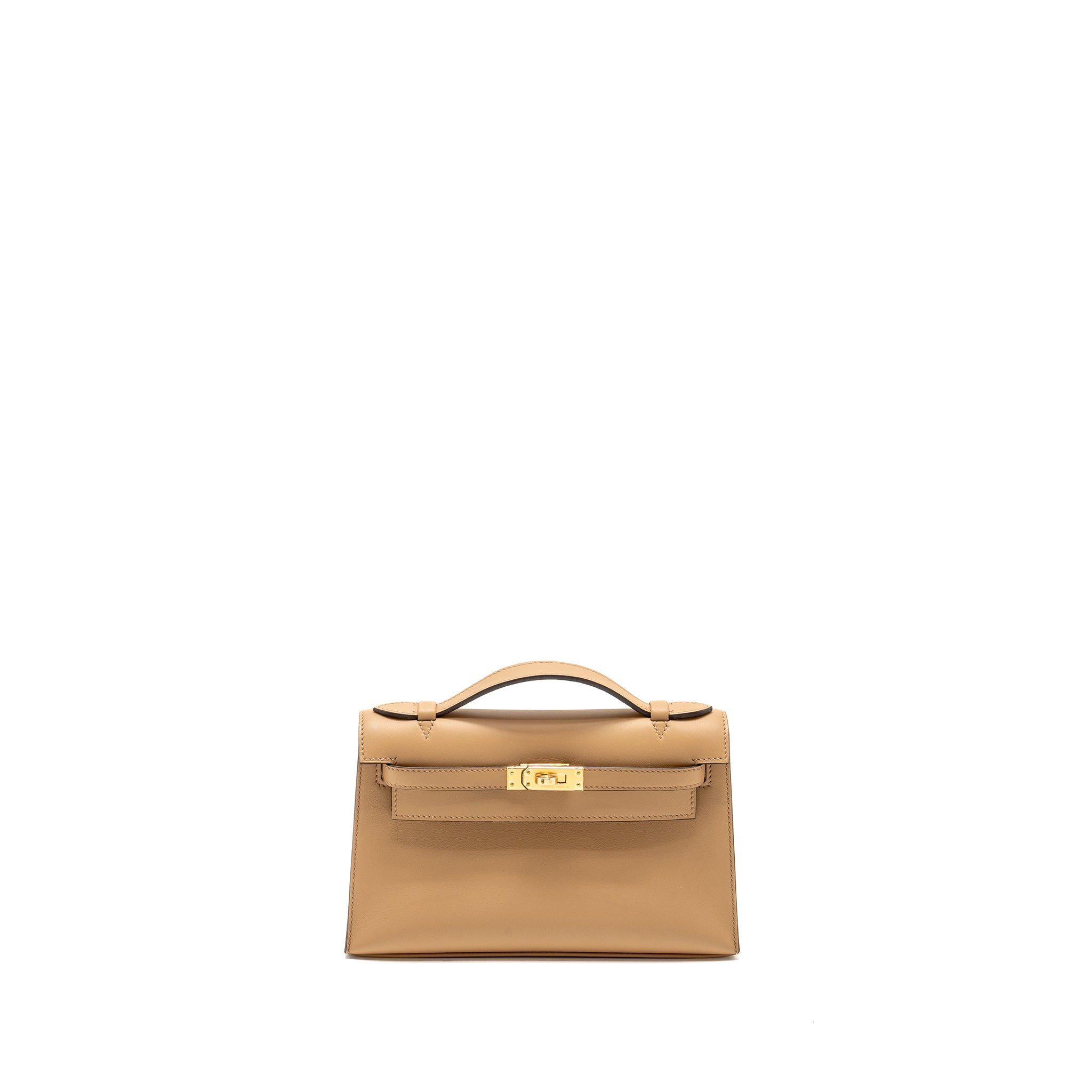 HERMES KELLY POCHETTE SWIFT 0M CHAI GHW