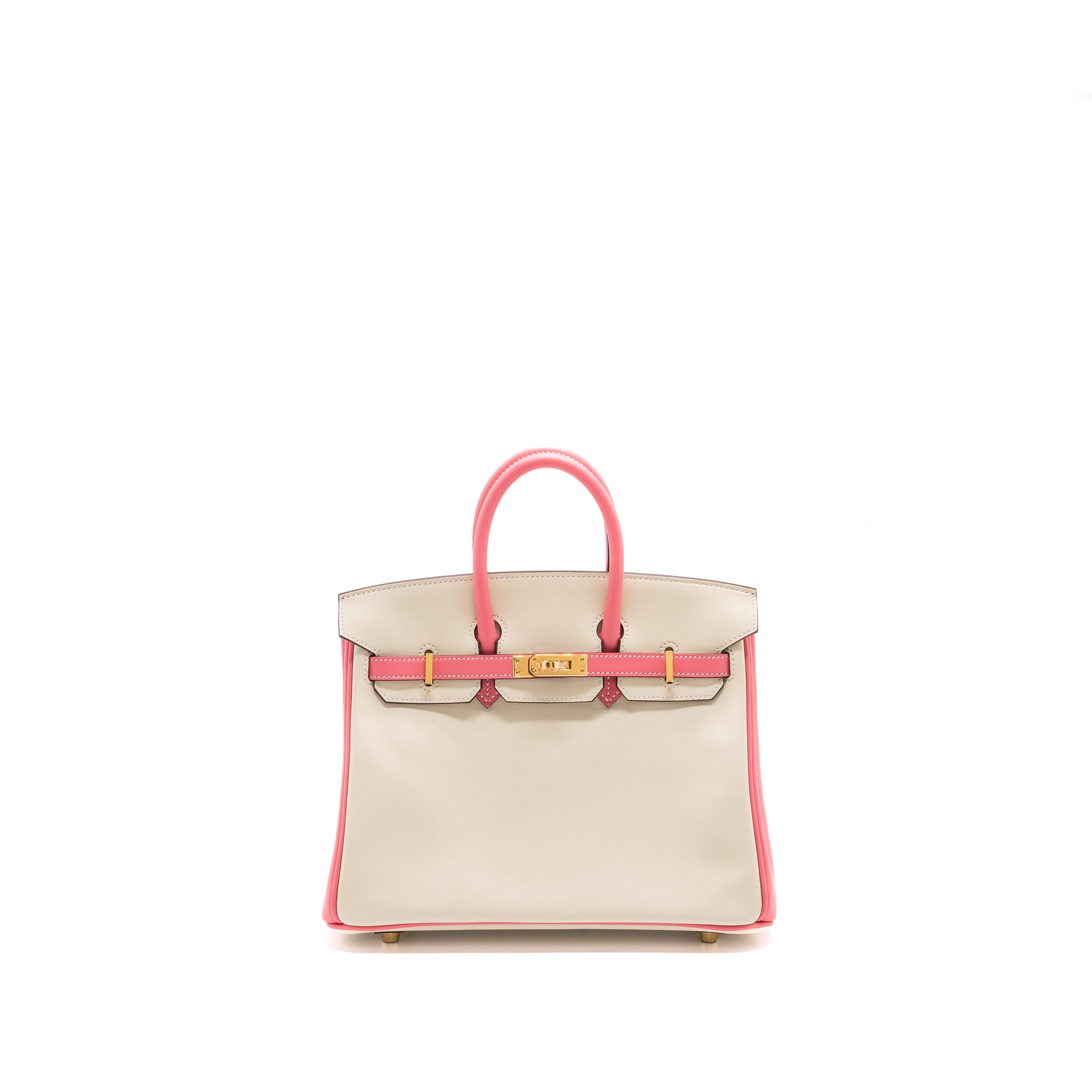 HERMES BIRKIN 25 SPECIAL ORDER SWIFT CRAIE/ ROSE AZALEE GHW