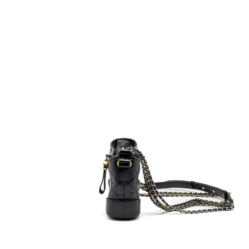 CHANEL SMALL GABRIELLE HOBO BAG CALFSKIN BLACK MULTICOLOUR HARDWARE