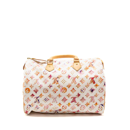 LOUIS VUITTON SPEEDY 35 BOSTON BAG WATERCOLOR MONOGRAM CANVAS MULTICOLOUR GHW