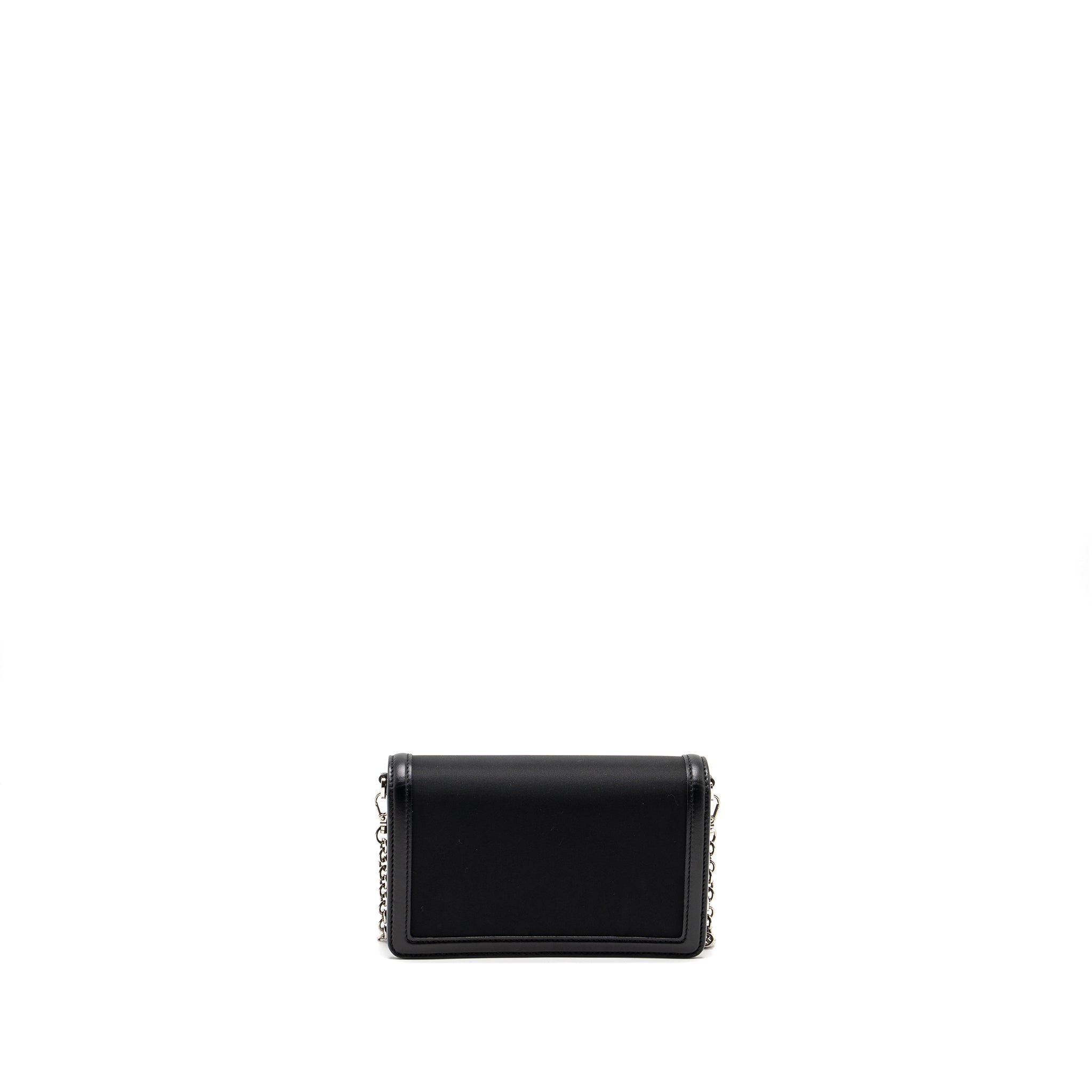PRADA MINIBORSE BAG NYLON/LEATHER BLACK SHW