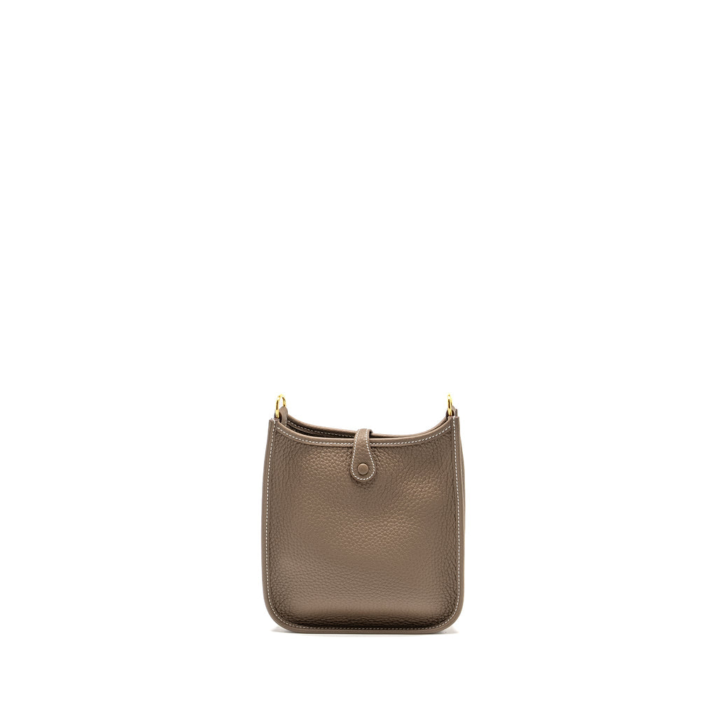 HERMES MINI EVELYNE CLEMENCE ETOUPE / BLUE NUIT GHW