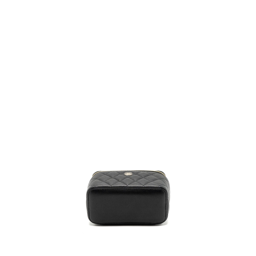 CHANEL LONG VANITY WITH CHAIN CAVIAR BLACK LGHW