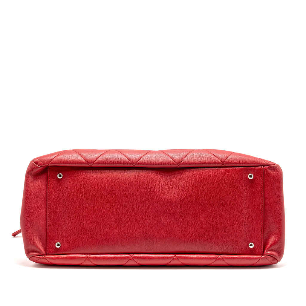 CHANEL CC SOFT SHOPPER TOTE GRAINED CALFSKIN PINK SHW