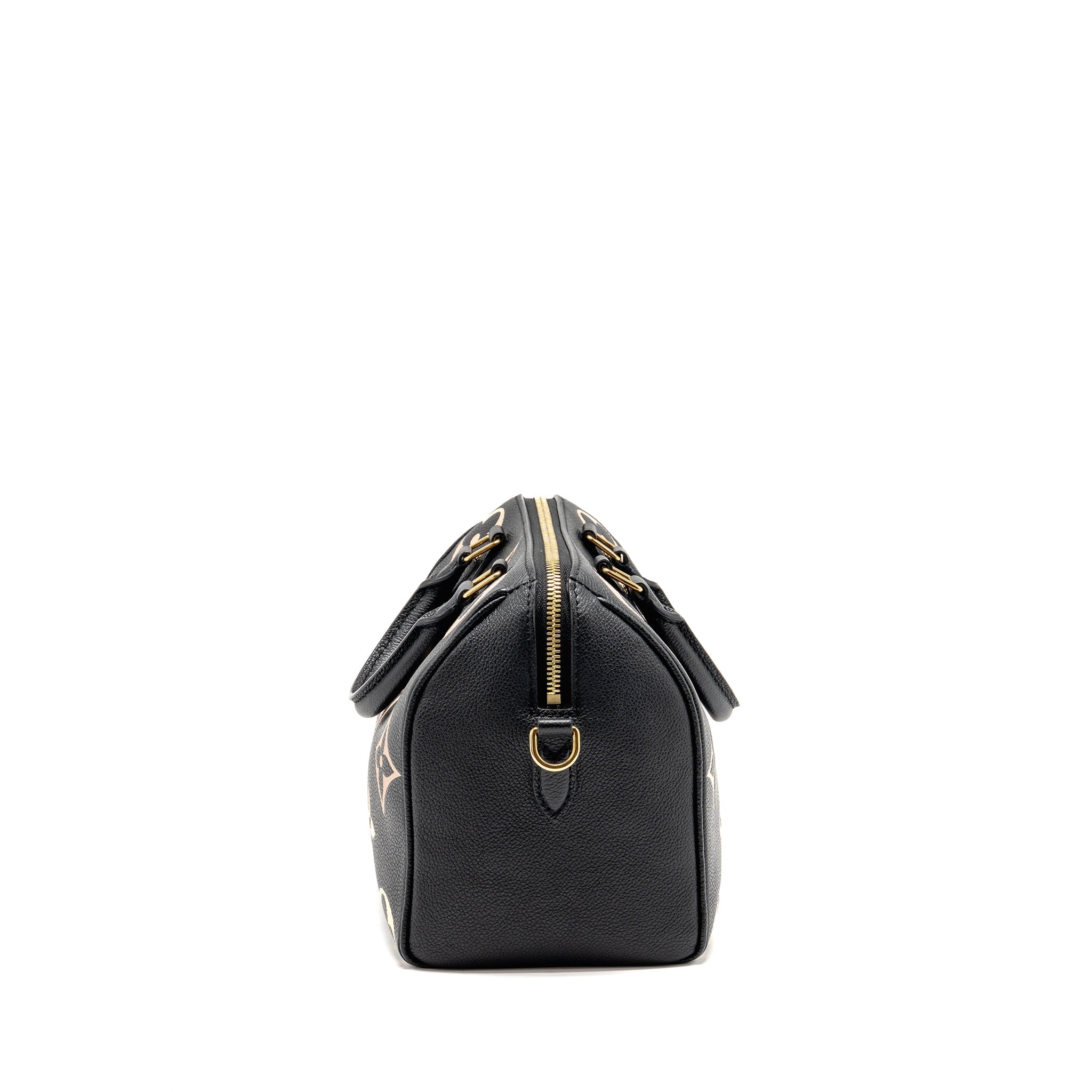 LOUIS VUITTON SPEEDY BANDOULIERE 25 BICOLOUR MONOGRAM EMPREINTE LEATHER BLACK/BEIGE GHW