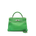 HERMES KELLY 32 GHILLIES TOGO/SWIFT BAMBOO SHW