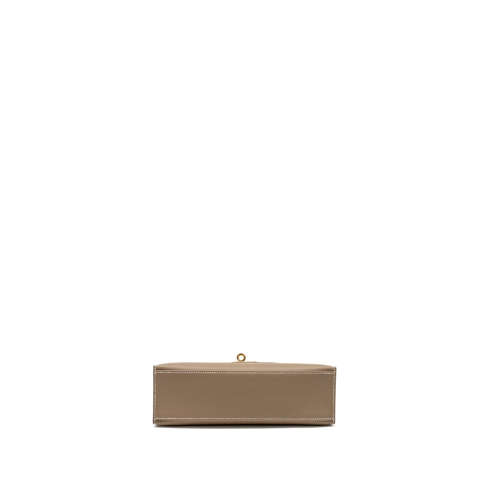 HERMES KELLY POCHETTE SWIFT ETOUPE GHW