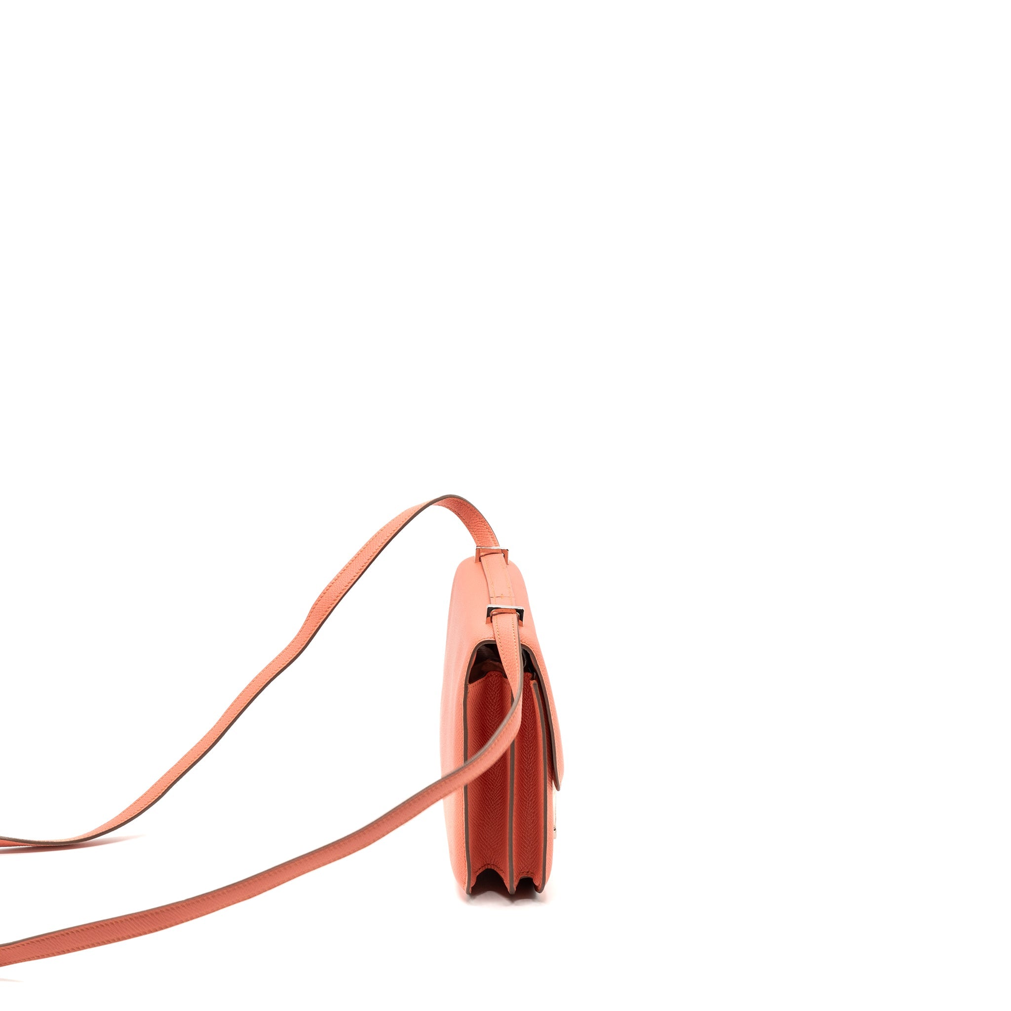 HERMES MINI CONSTANCE EPSOM CREVETTE PINK SHW