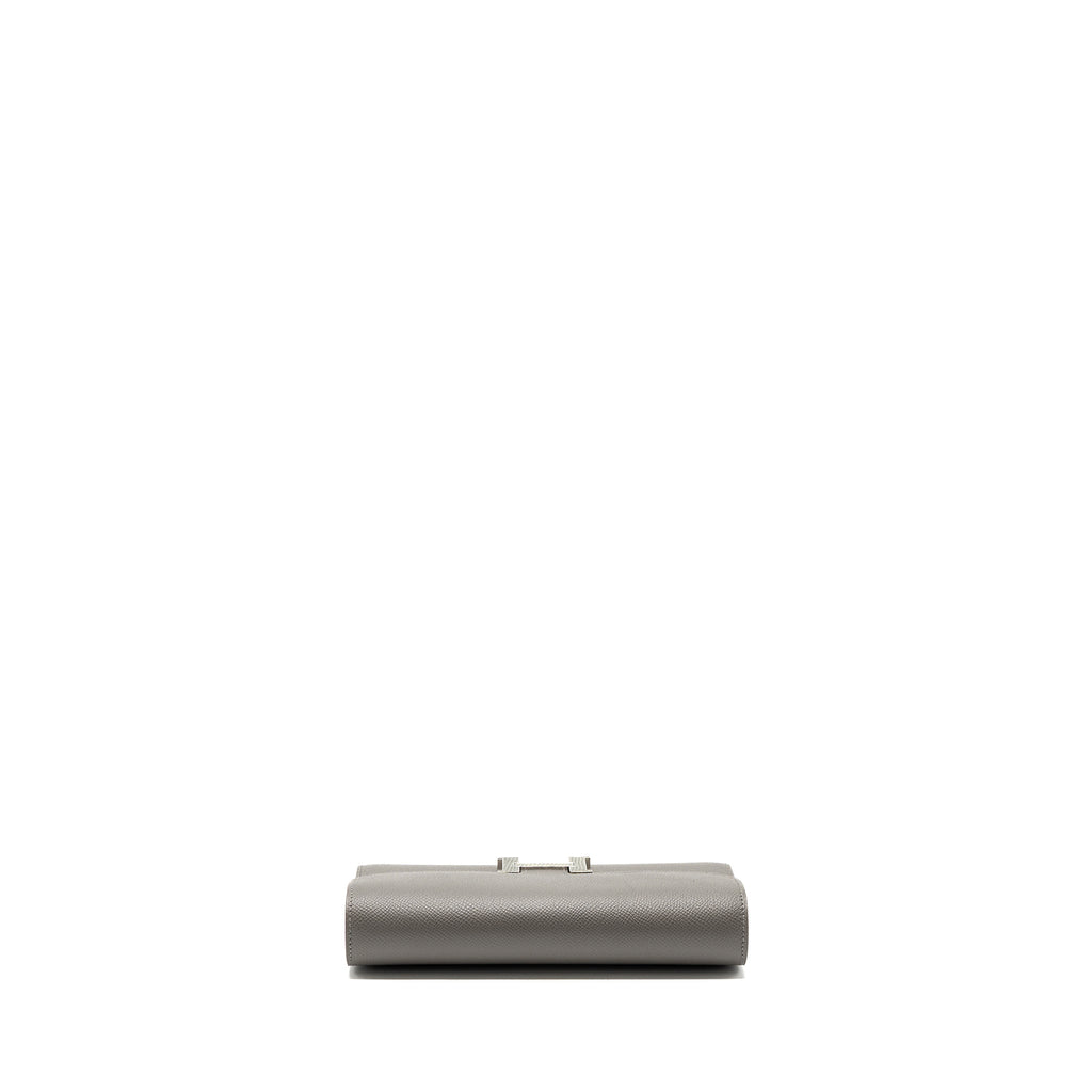 HERMES CONSTANCE TO GO EPSOM LIZARD BUCKLE GRIS MEYER/GRIS FONCE SHW