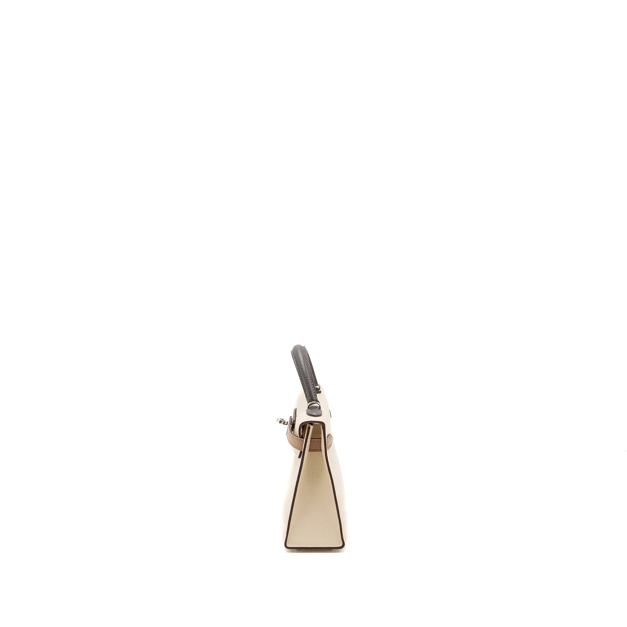 HERMES MINI KELLY II EPSOM NATA / CHAI / GRIS MEYER SHW