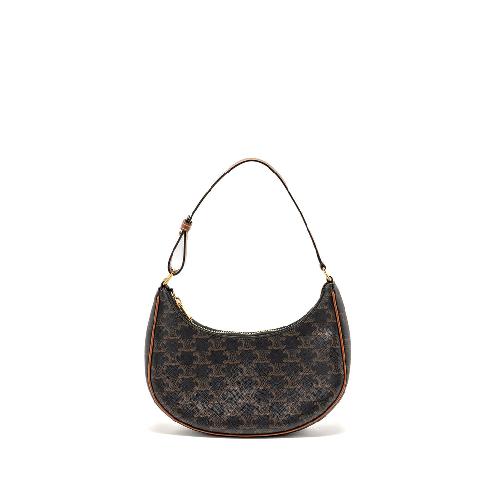 CELINE AVA BAG TRIOMPHE CANVAS / CALFSKIN TAN GHW