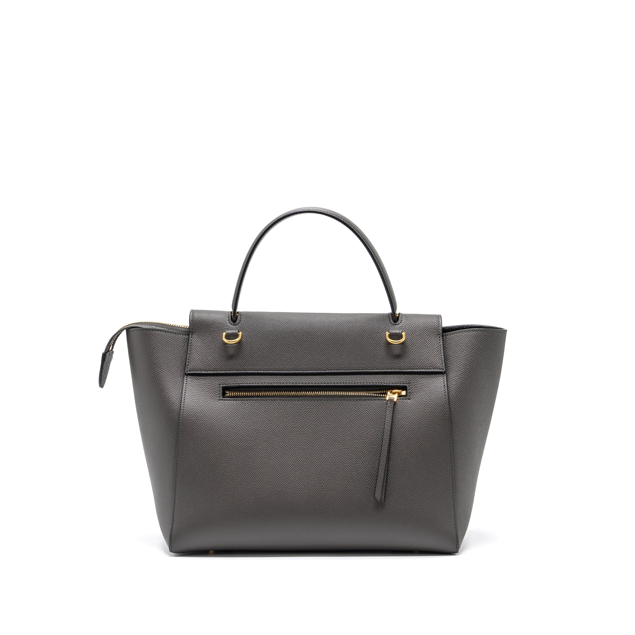 CELINE MINI BELT BAG GRAINED CALFSKIN DARK GREY GHW