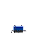 CHANEL 21K PLEXI FLAP EVENING BAG BLUE/BLACK WITH BLACK HARDWARE (MICROCHIP)