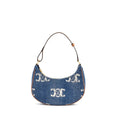 CELINE MEDIUM AVA BAG WITH TRIOMPHE DENIM NAVY/TAN GHW