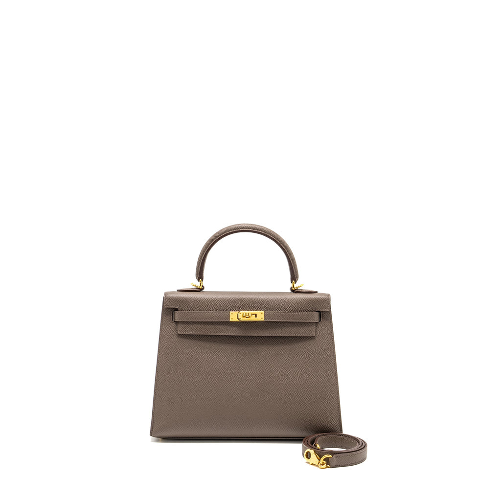 HERMES KELLY 25 EPSOM GRIS ETAIN GHW