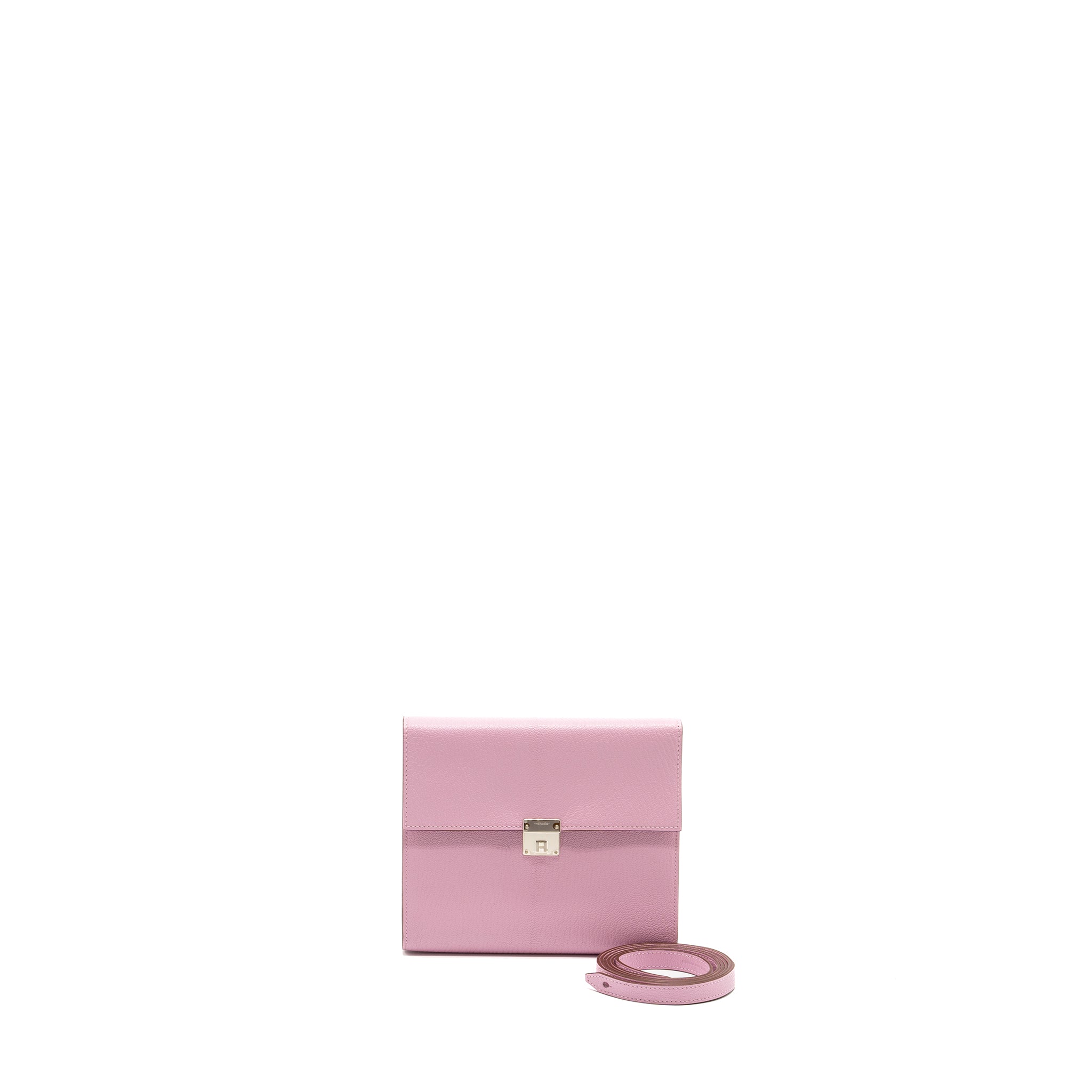 HERMES CLIC 16 WALLET MYSORE LEATHER X9 MAUVE SYLVESTRE SHW