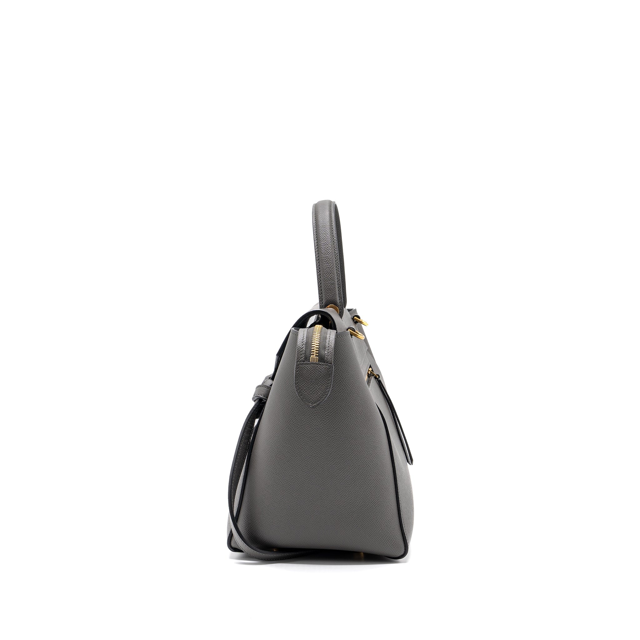 CELINE MINI BELT BAG GRAINED CALFSKIN DARK GREY GHW