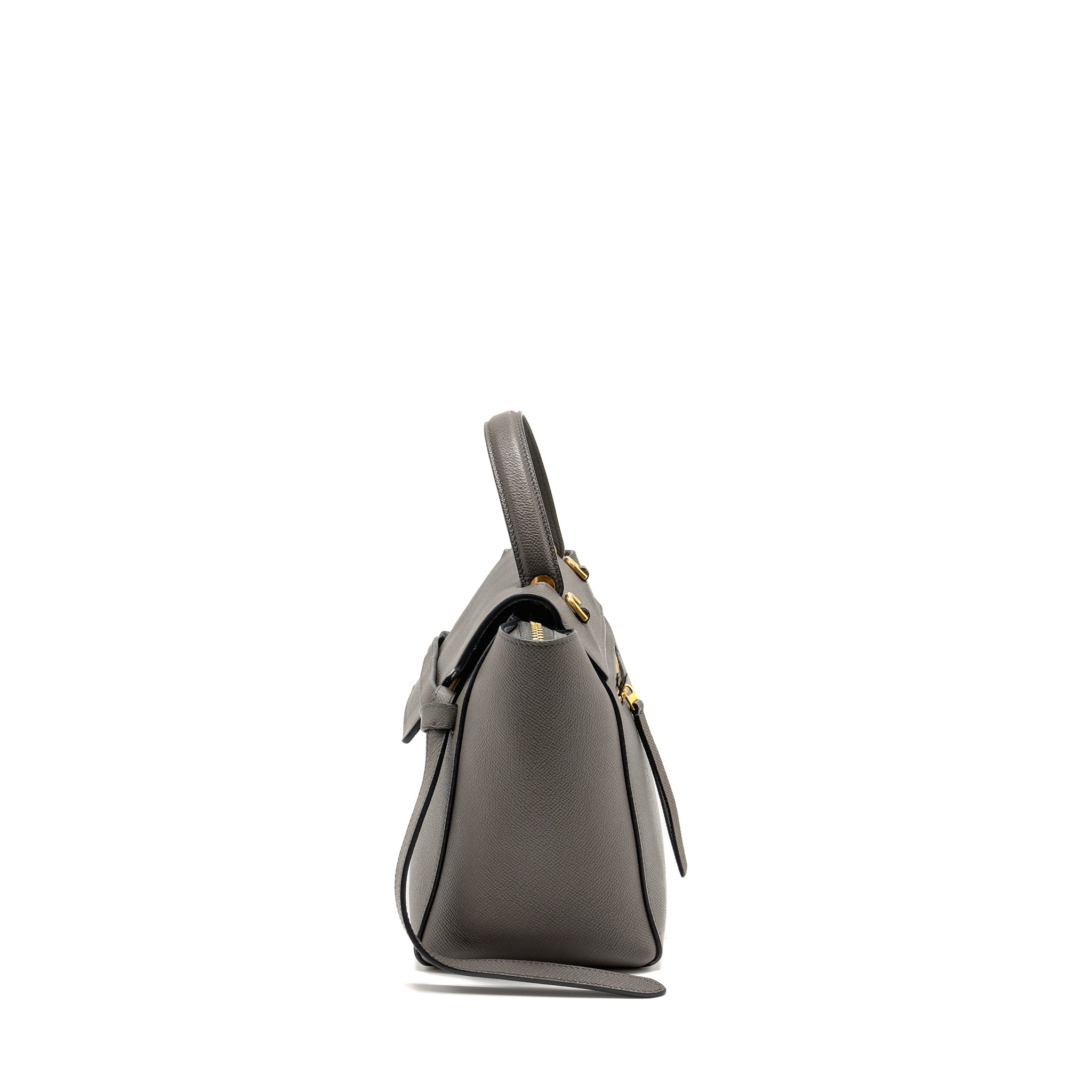 CELINE MICRO BELT BAG GRAINED CALFSKIN GREY GHW