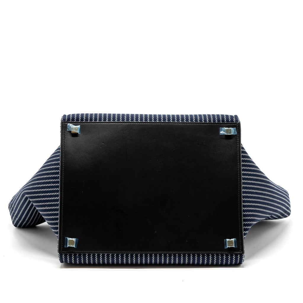 CELINE PHANTOM LUGGAGE BAG CANVAS /  LEATHER DARK BLUE / BLACK GHW